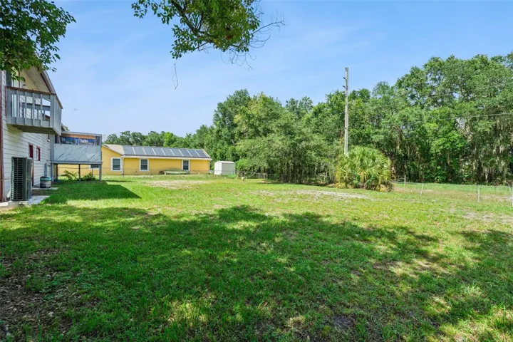 View of backyard facing north
