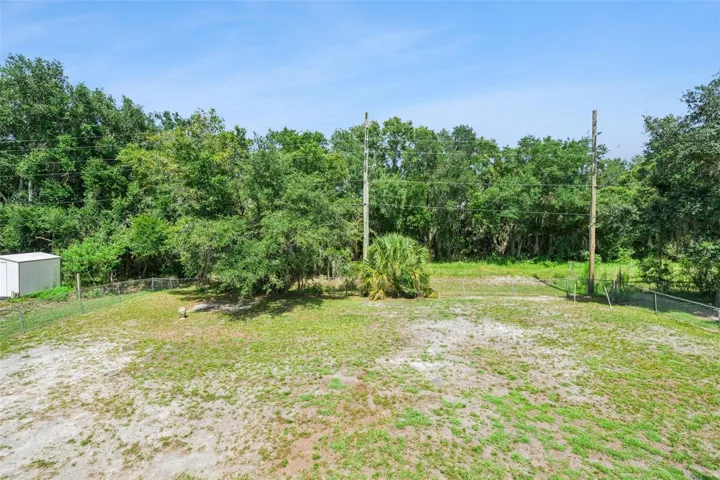 View of backyard facing east