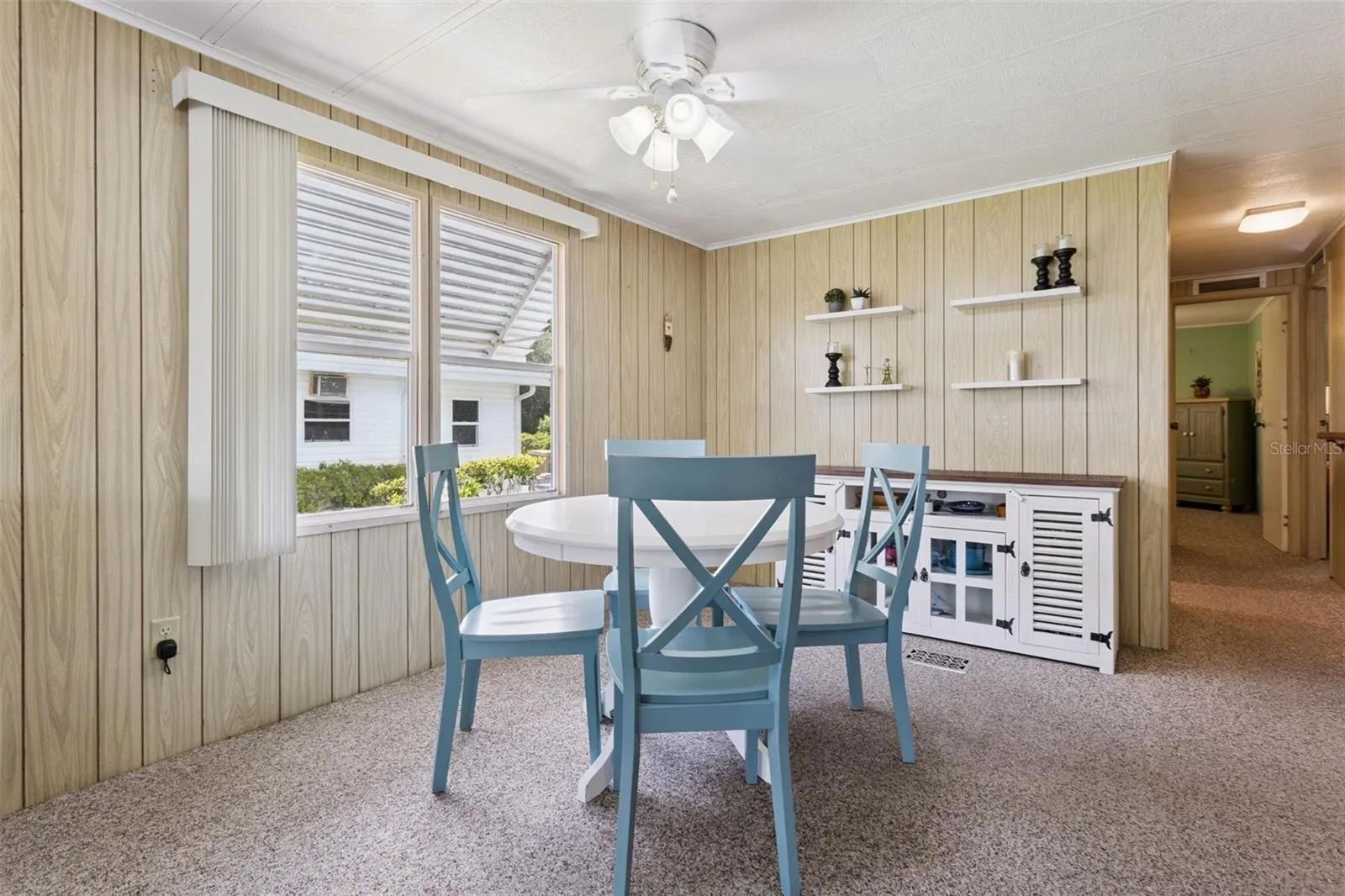 DINING AREA IS OPEN TO THE LIVING ROOM.