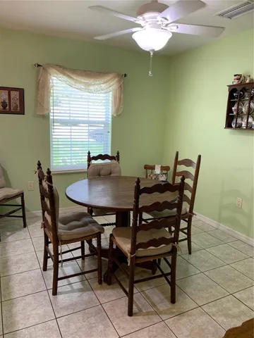 Large breakfast causal eating space in kitchen