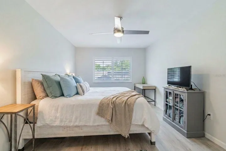 Primary bedroom with natural light