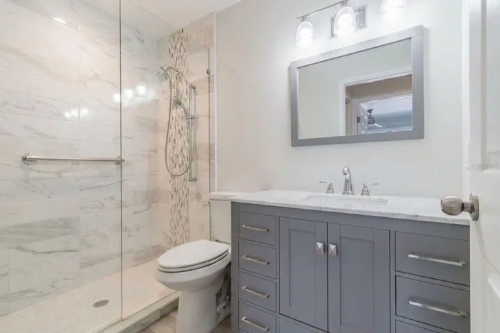 Guest bathroom with walk in shower