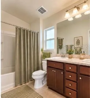 Virtually Staged Master Bath