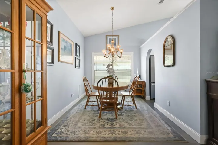 Dining room with access to kitchen
