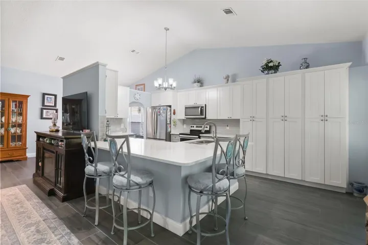 Gorgeous kitchen with extensive, custom cabinetry
