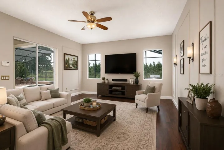Family Room Staged
