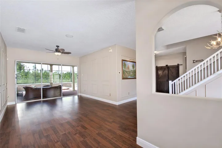 Formal Living room with view of pool/spa