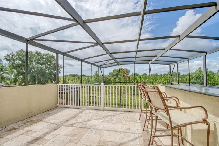 Balcony 2nd floor overlooking pool and backyard