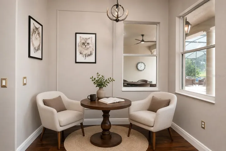 Kitchen nook staged