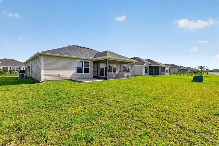 Rear Elevation with Large Rear and Side Yards with ROOM FOR A POOL!