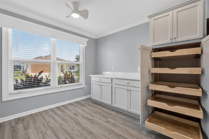 Double Built-In Pantry with Roll-Out Shelving