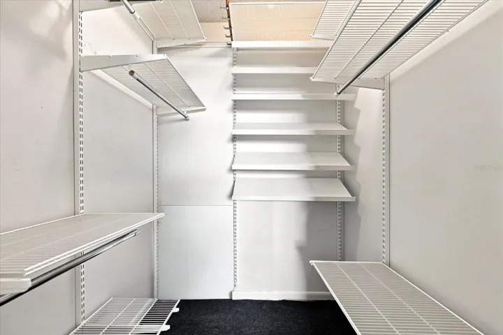 large walk in closets.