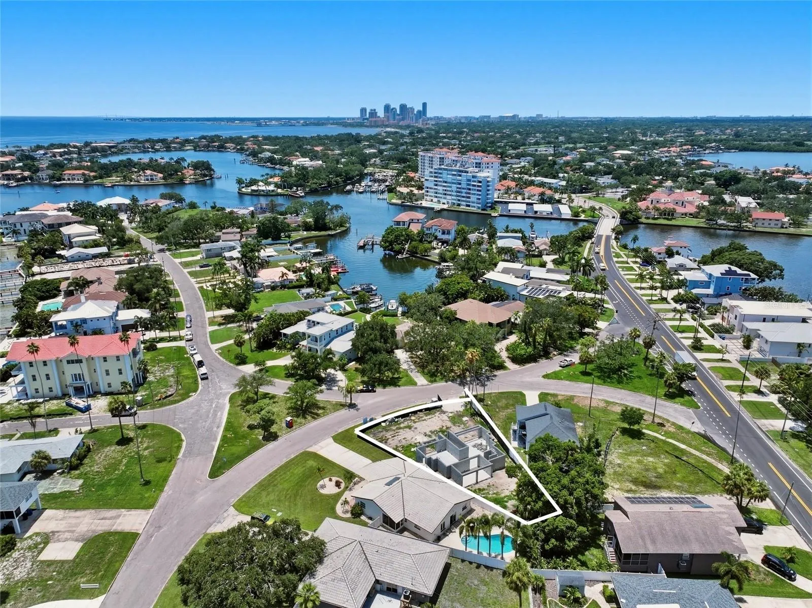 A quick golf cart ride to downtown St Pete, with water views along the way
