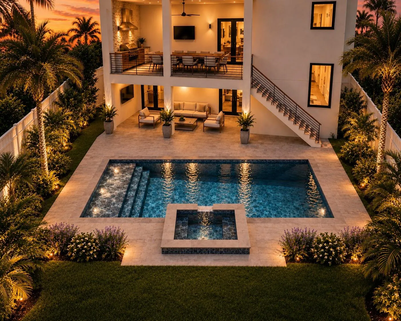 Resort style pool / spa / Artisan outdoor kitchen