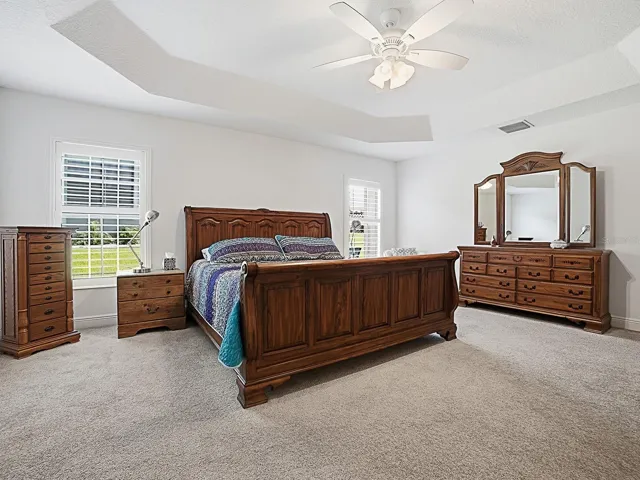 Generous master suite