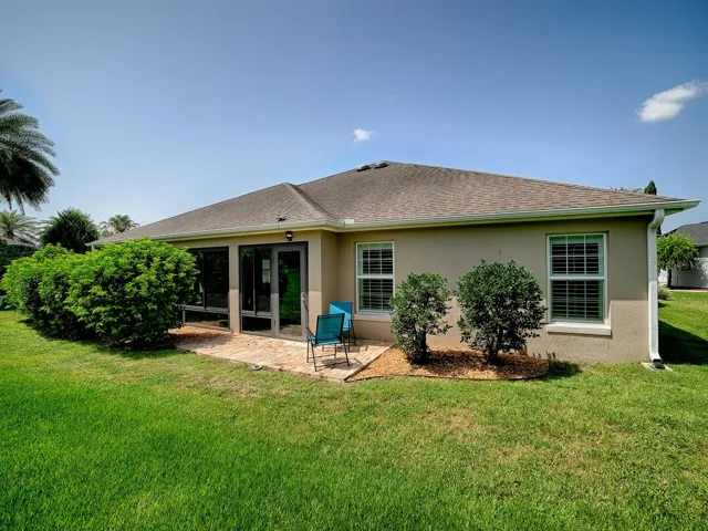 Rear of home with patio for grilling
