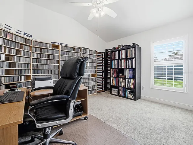 Second bedroom currently used as a music room