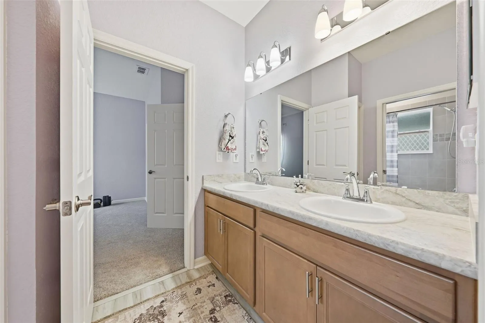 Main Bathroom with Dual Vanities