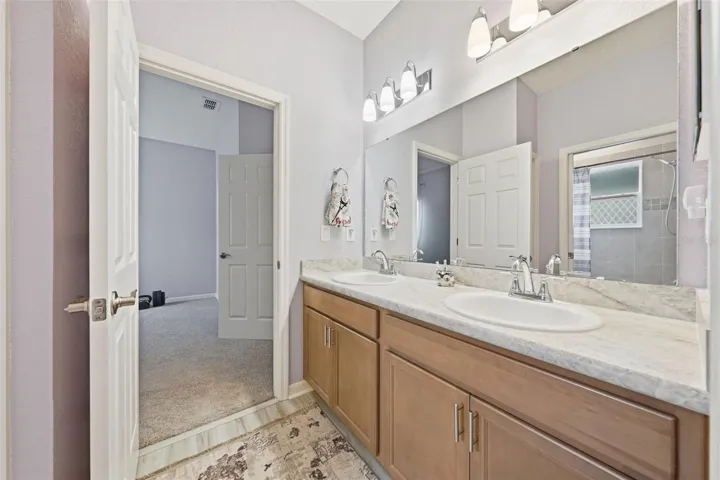 Main Bathroom with Dual Vanities