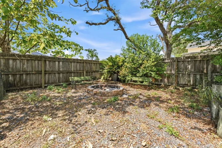 Fire Pit completes the space for maximum outdoor enjoyment