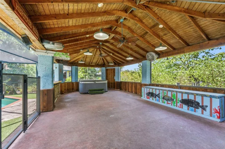Outdoor Space-Hot tub conveys with the property; operation is not warranted by Seller and is not included in any inspections or repair requests.