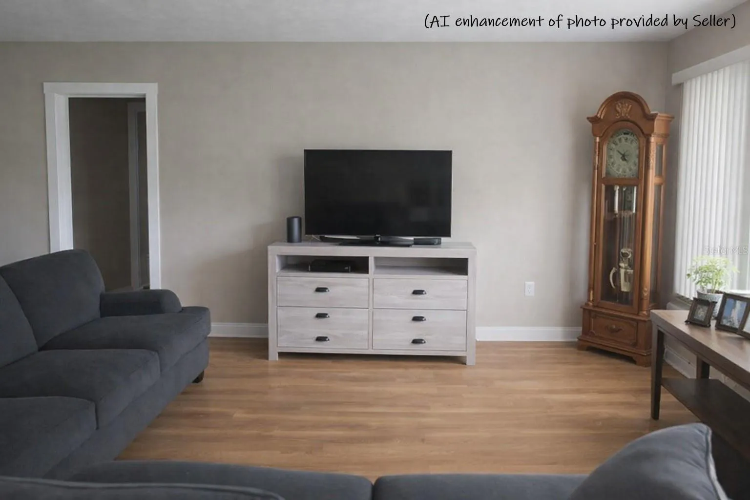 Family Room (AI enhancement of photo provided by Seller)