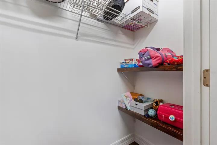 Additional storage shelves