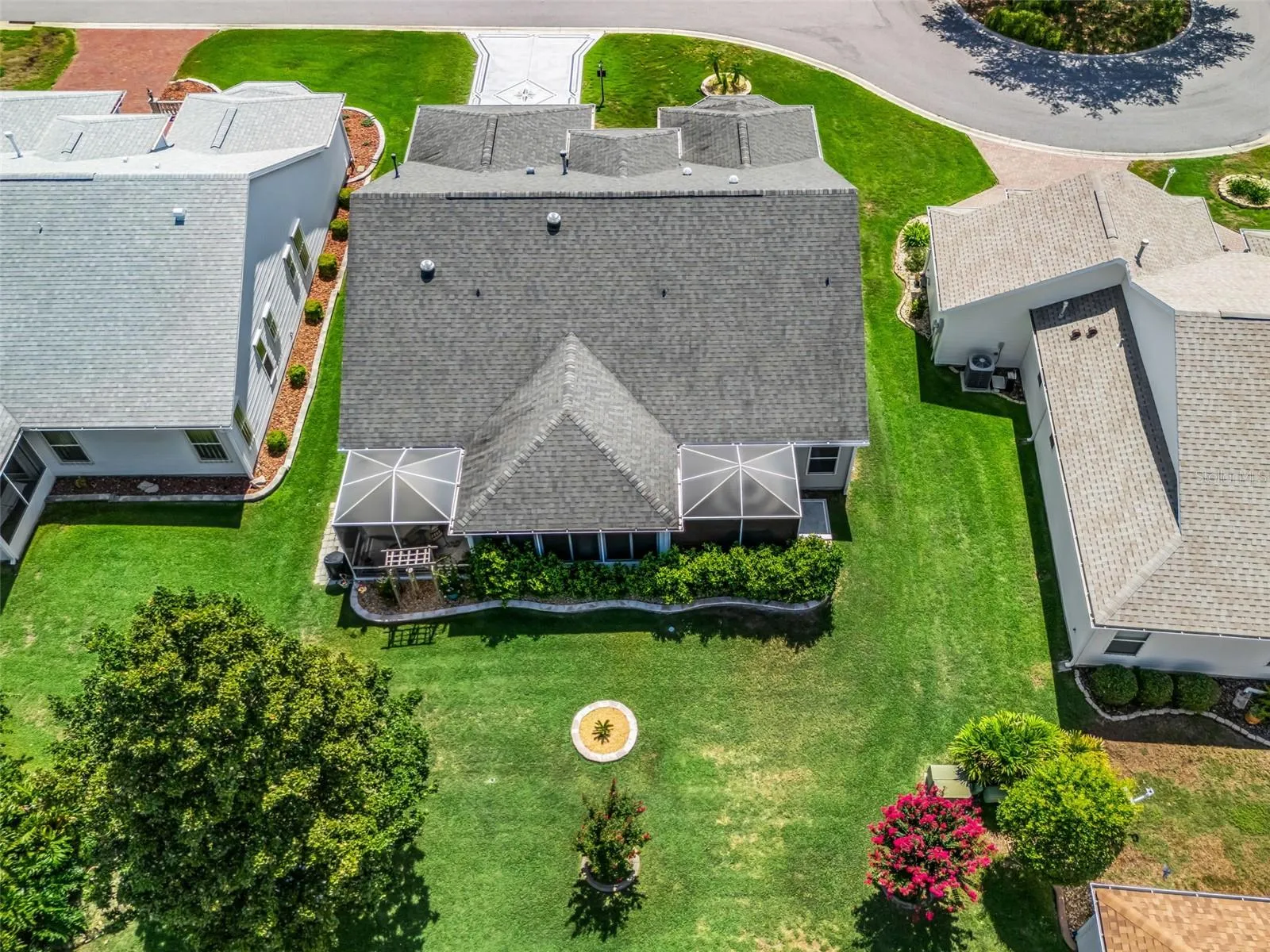 Aerial view showing extra large backyard--Offering more Privacy and Room for a pool!