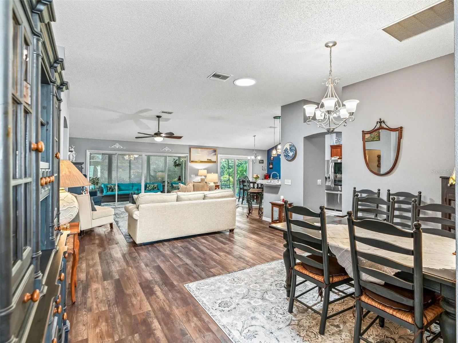 Spacious open-concept layout connects the dining area, kitchen, and living room for easy everyday living and entertaining