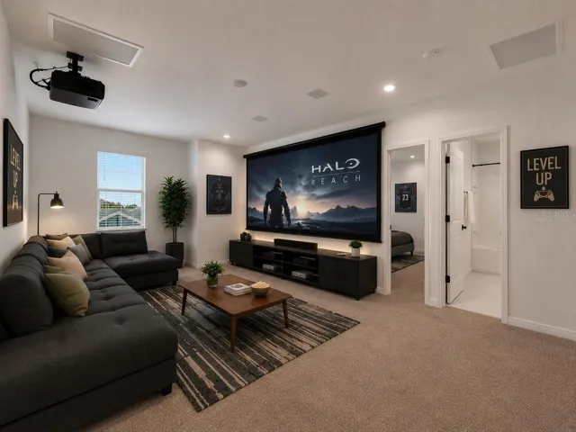 Virtually Staged Family Room
