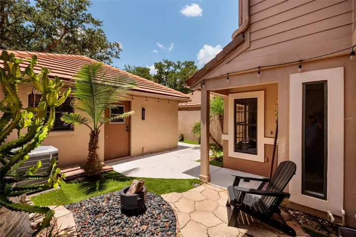 side with patio