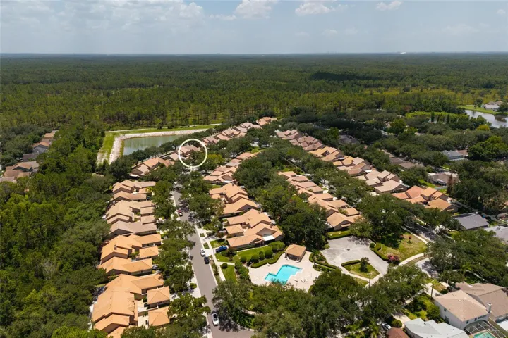 aerial view neighborhood