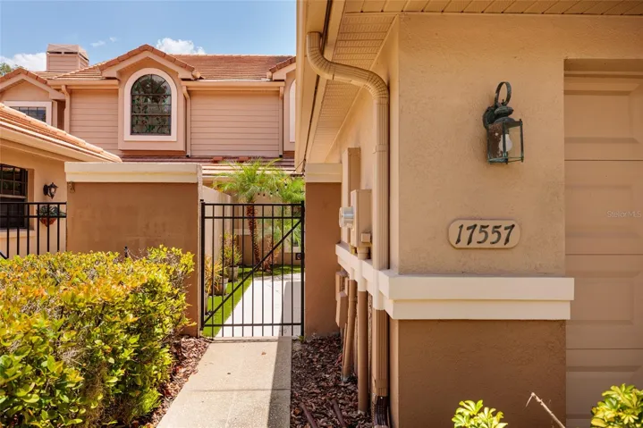 Front gate entrance to unit