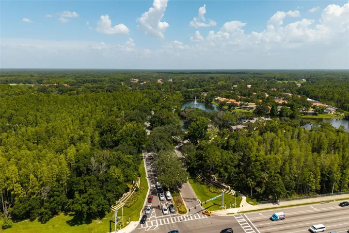 aerial view to major roads