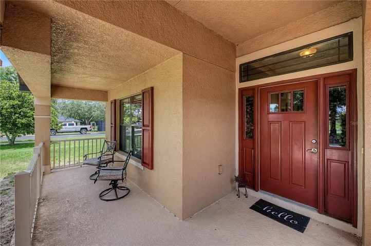 Front Door and Covered Front Porch