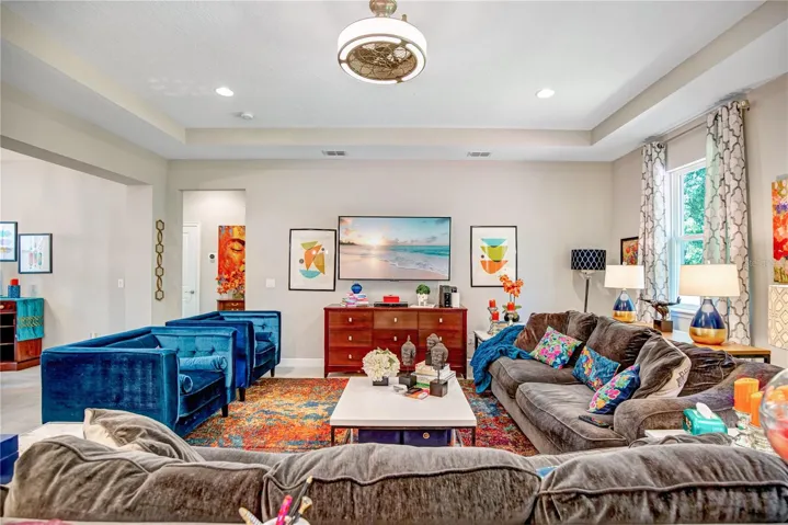 spacious family room
