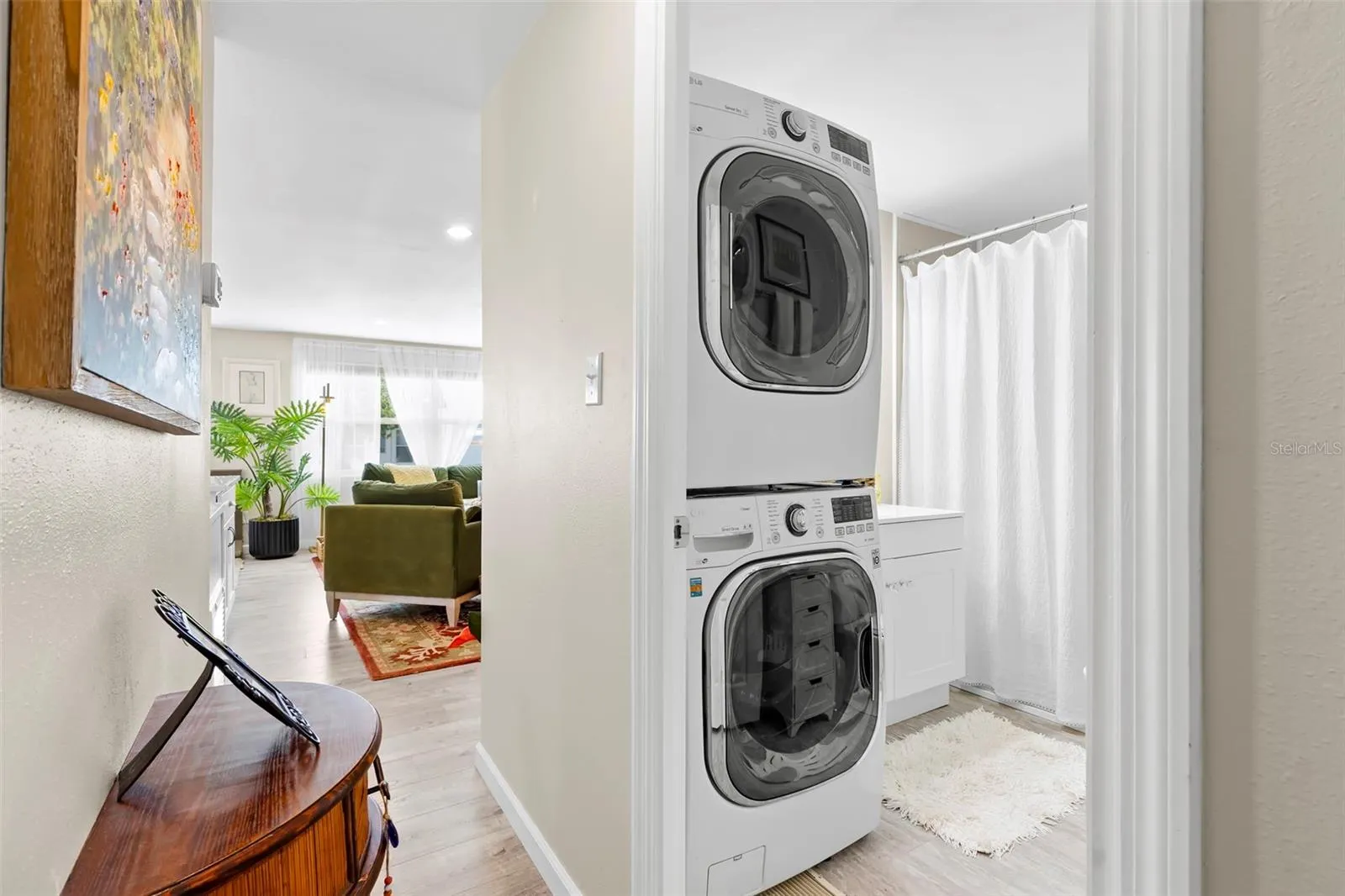 Washer and dryer inside