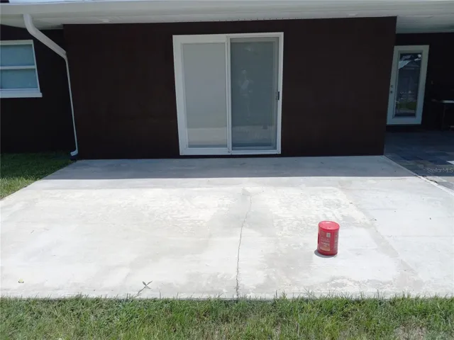 14 x 18 cement slab with 110 & 220 electric (under can)  Would be great for hot tub.