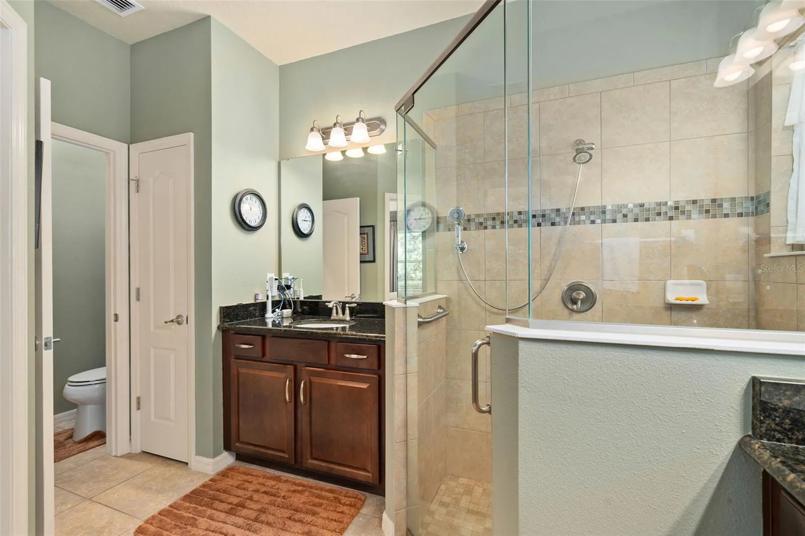 The Primary En-Suite offers a Water Closet for your privacy and a Linen Closet
