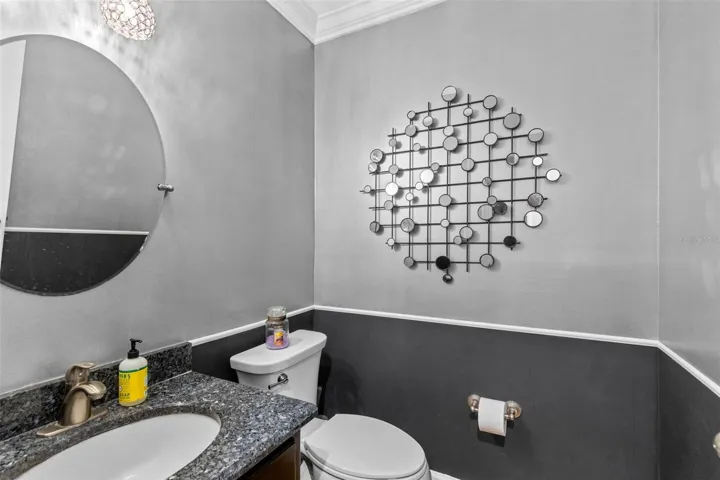 Separate updated guest 1/2 bathroom