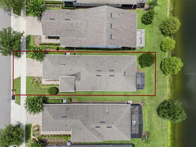 Aerial view from above the home