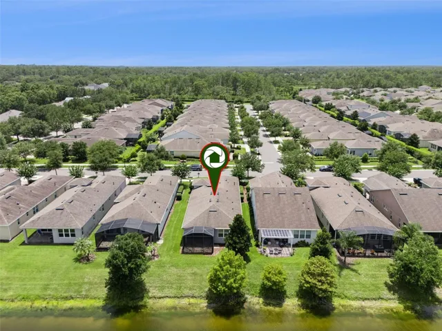 Aerial view of the home's location