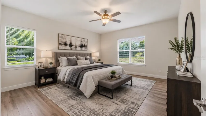 Primary Bedroom  (Virtually Staged)