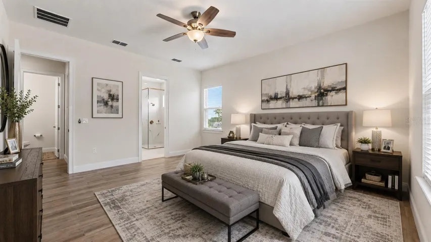 Primary Bedroom  (Virtually Staged)