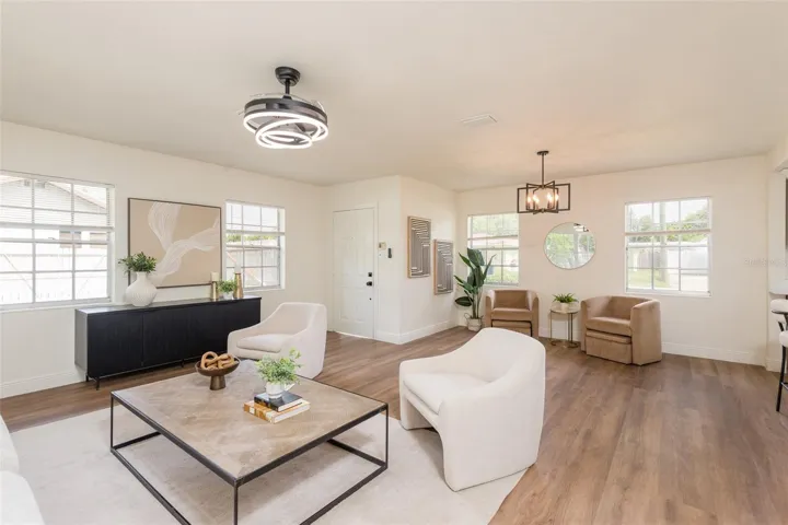 Light, bright and open for relaxing and entertaining.