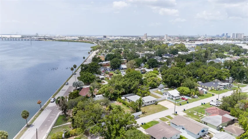 A waterfront boulevard is one home away from this property.
