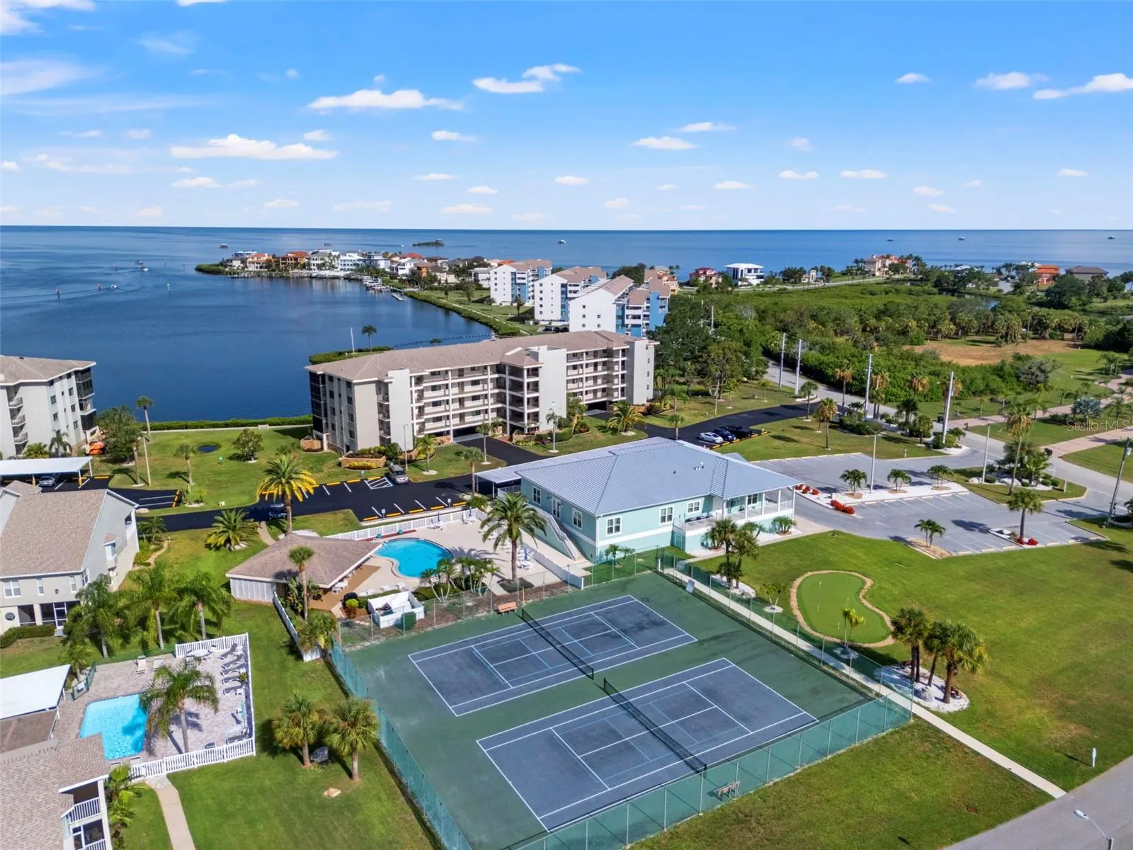 Property has tennis courts and pickleball courts