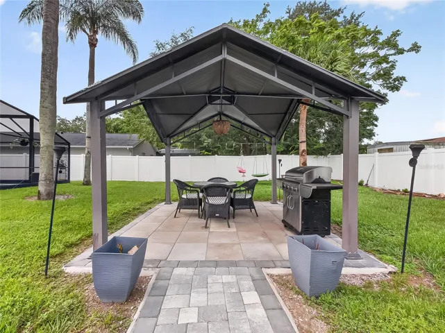 Gazebo in Back Yard