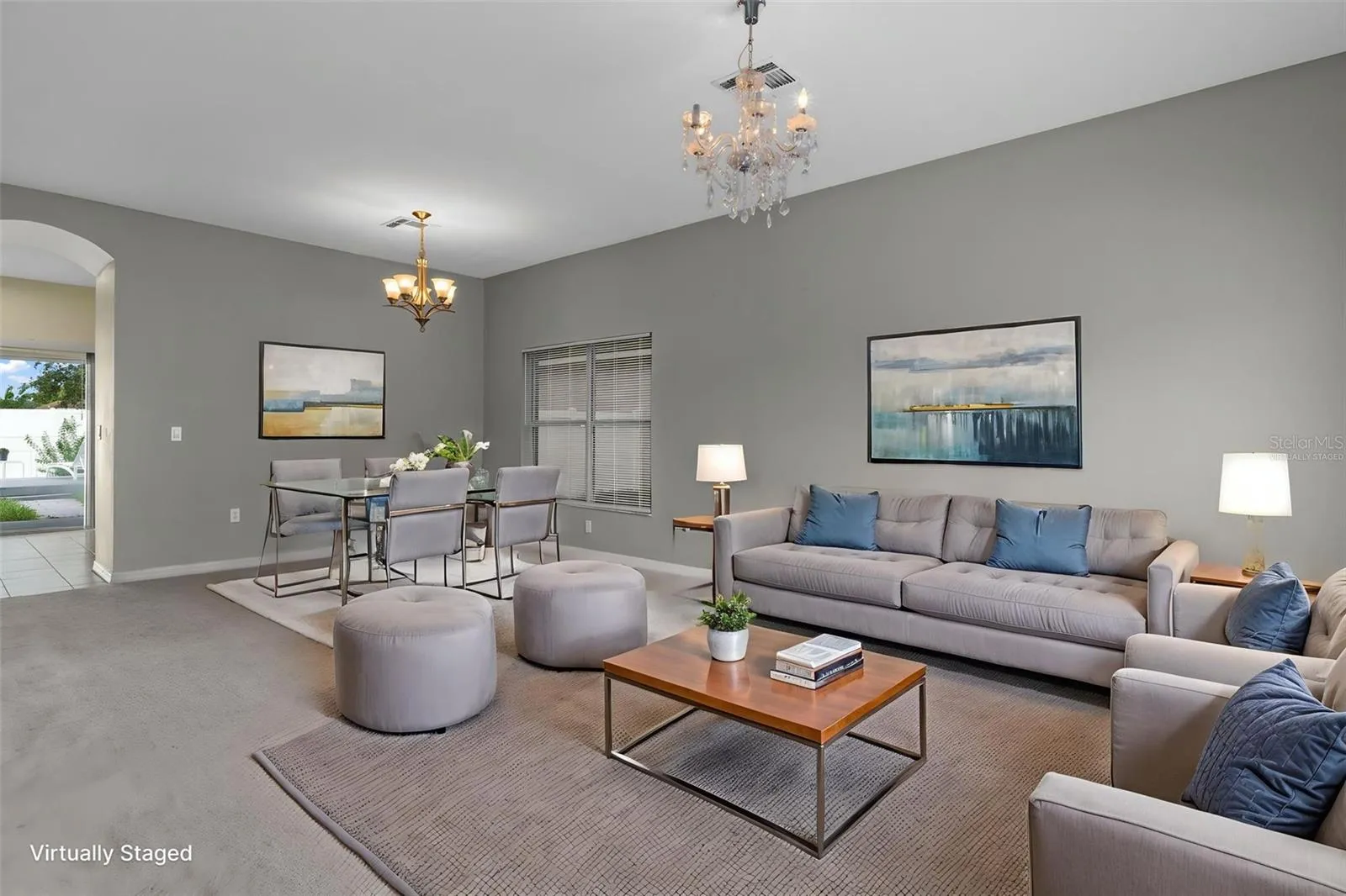 Virtually Staged Living Room