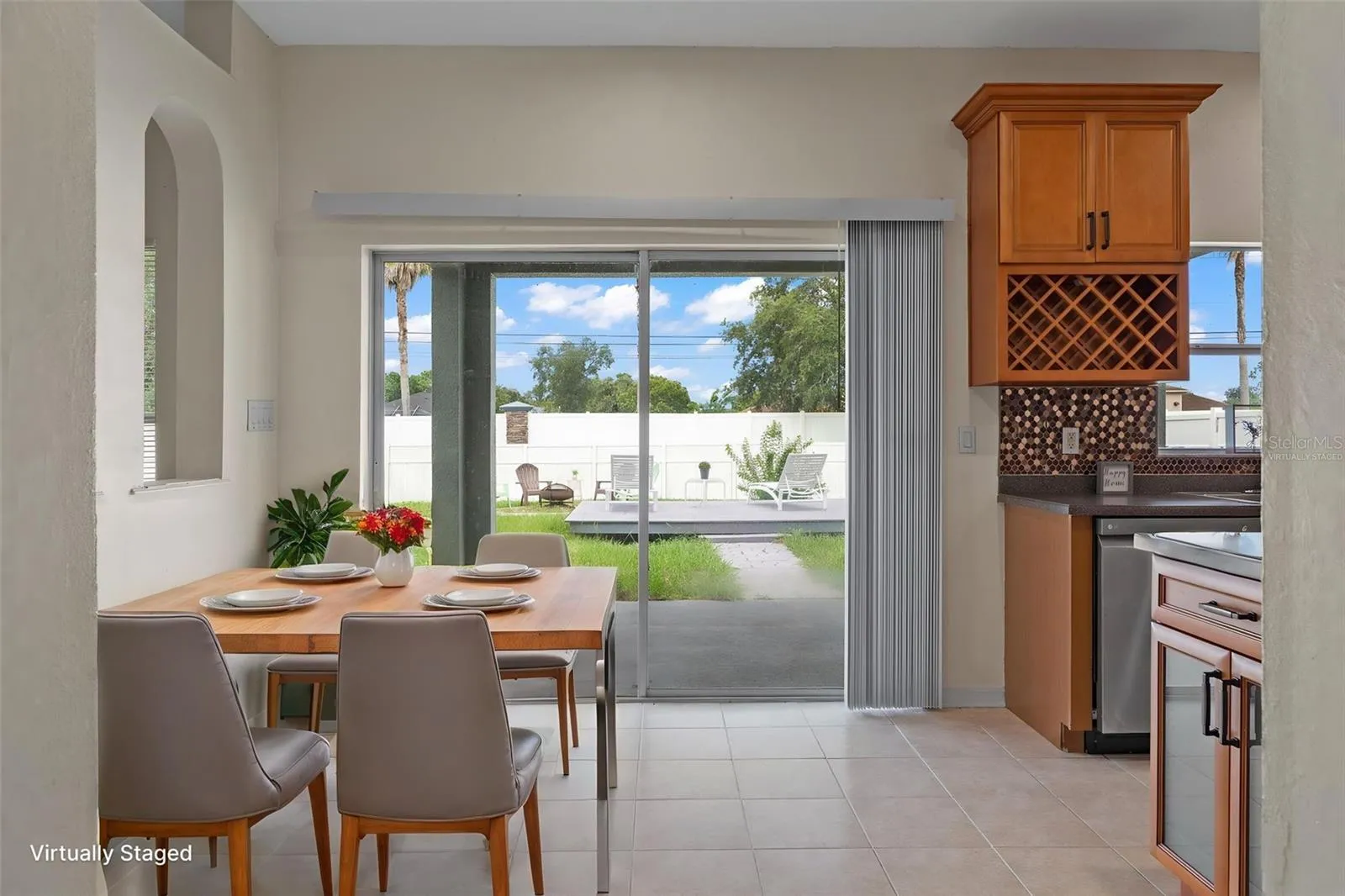 Virtually Staged Dining Area